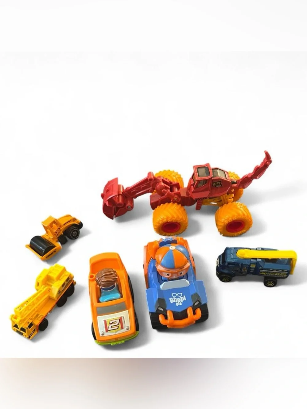 Toddler Toy Vehicle Bundle - Blippi, Monster Jam, Fisher Price & More